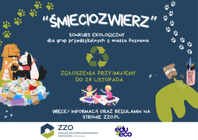 Plakat konkursu "Śmieciozwierz"