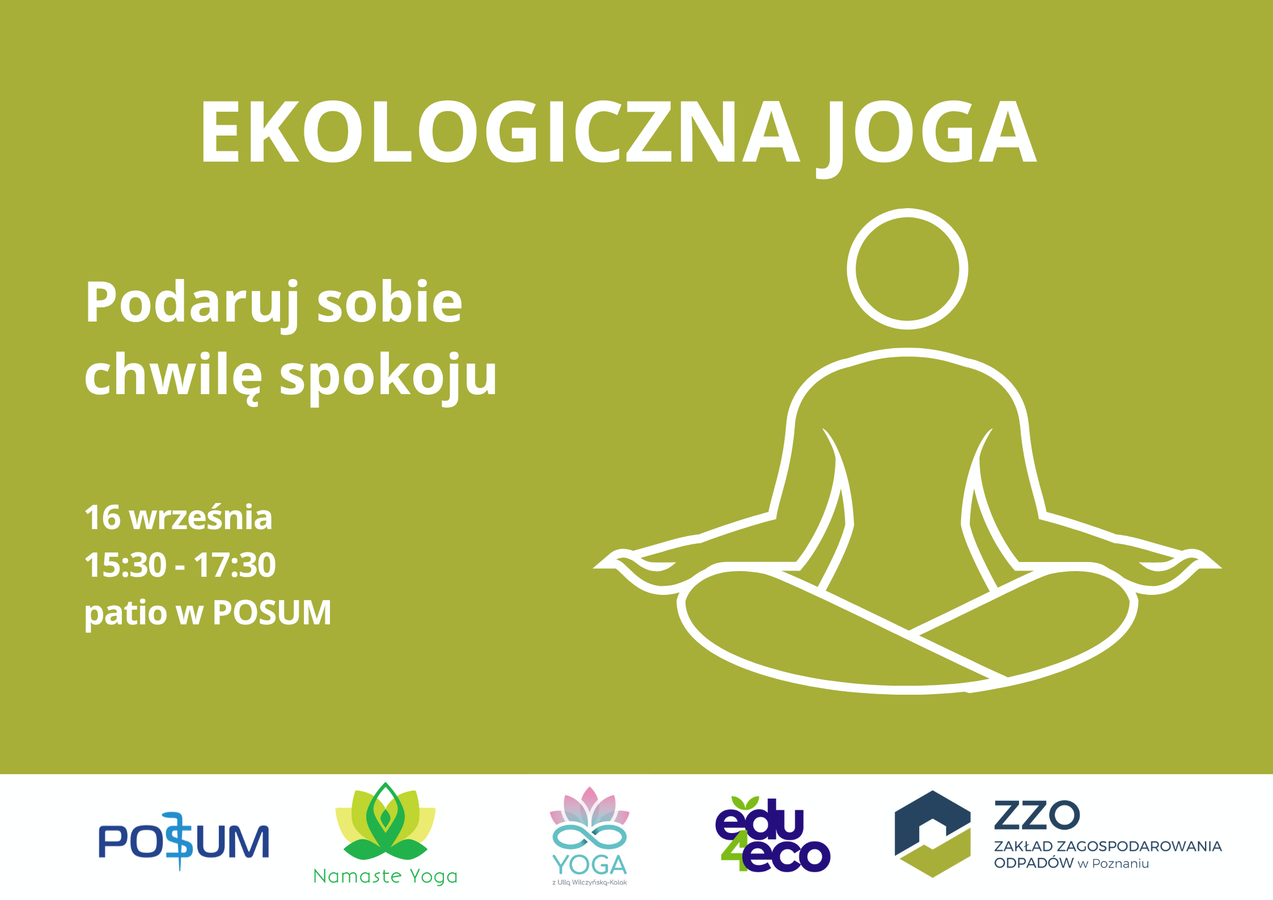 plakat wydarzenie "Ekologiczna joga"
